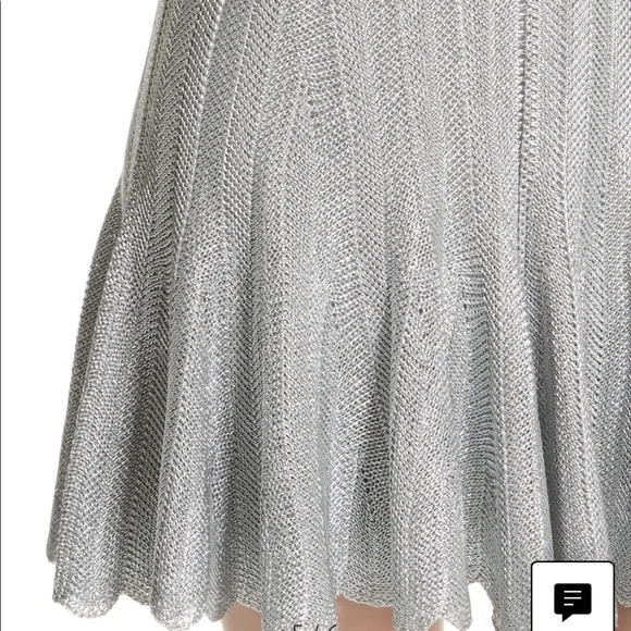 Alexander McQueen Metallic Fit & Flare Dress